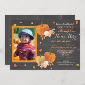 Pumpkin Herfst Birthday Party ANY Age Invite Kaart (Voorkant / Achterkant)