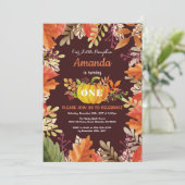 Pumpkin Herfst Birthday Uitnodiging (Staand voorkant)