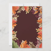 Pumpkin Herfst Birthday Uitnodiging (Achterkant)