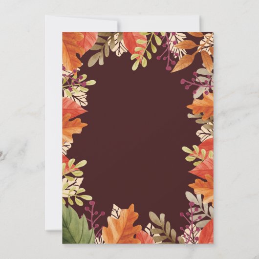 Pumpkin Herfst Birthday Uitnodiging (Achterkant)