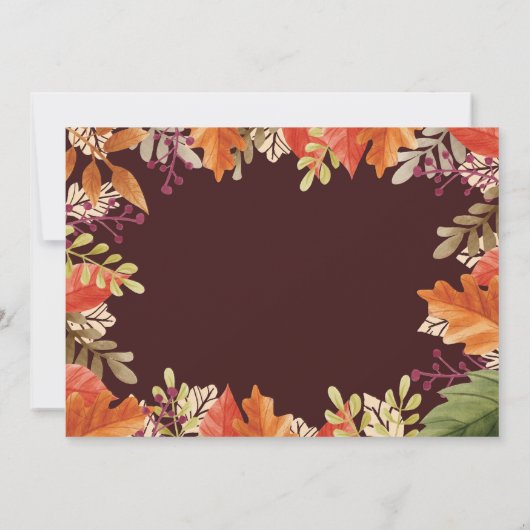 Pumpkin Herfst Birthday Uitnodiging (Achterkant)