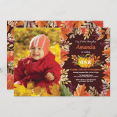 Pumpkin Herfst Birthday Uitnodiging (Voorkant / Achterkant)