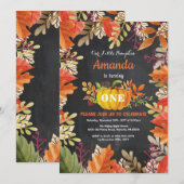 Pumpkin Herfst Birthday Uitnodiging (Voorkant / Achterkant)