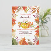 Pumpkin Herfst Birthday Uitnodiging (Staand voorkant)