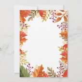 Pumpkin Herfst Birthday Uitnodiging (Achterkant)