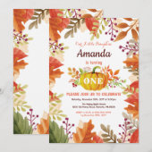 Pumpkin Herfst Birthday Uitnodiging (Voorkant / Achterkant)