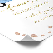 Pumpkin Herfst Boy Baby shower Favors Sign Poster (Hoek)