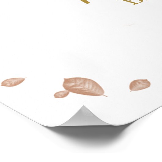 Pumpkin Herfst Boy Baby shower Welkomstbord Poster (Hoek)