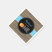 Pumpkin Herfst eerste verjaardag van Blue Napkin Servet (Hoek)