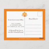 Pumpkin Herfst Floral Wreath We hebben Bewegd Briefkaart (Achterkant)