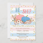 Pumpkin herfst Geslacht onthullen uitnodiging (Voorkant)