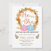 Pumpkin herfst Geslacht onthullen uitnodiging (Voorkant)