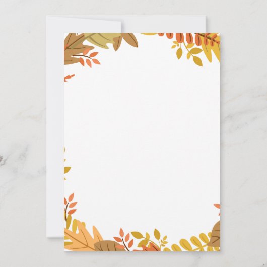 Pumpkin herfst Geslacht onthullen uitnodiging (Achterkant)