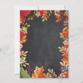 Pumpkin Herfst Girl Baby shower Invitation Kaart (Achterkant)