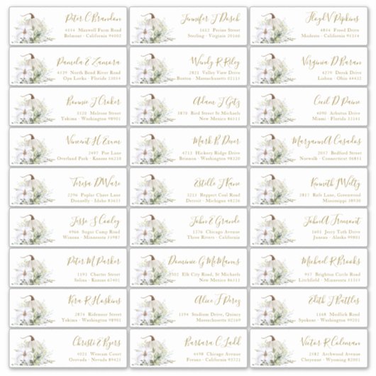 Pumpkin Herfst Guest Names Address Sticker (Voorkant)