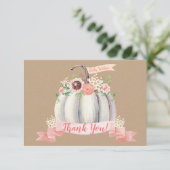 Pumpkin-Herfst Hartelijk dank voor uw Baby shower Bedankkaart (Staand voorkant)