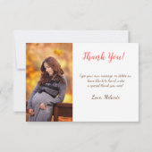 Pumpkin-Herfst Hartelijk dank voor uw Baby shower Bedankkaart (Achterkant)