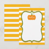 Pumpkin Herfst Hartelijk dank voor uw creditcard v Notitiekaartje (Voorkant / Achterkant)