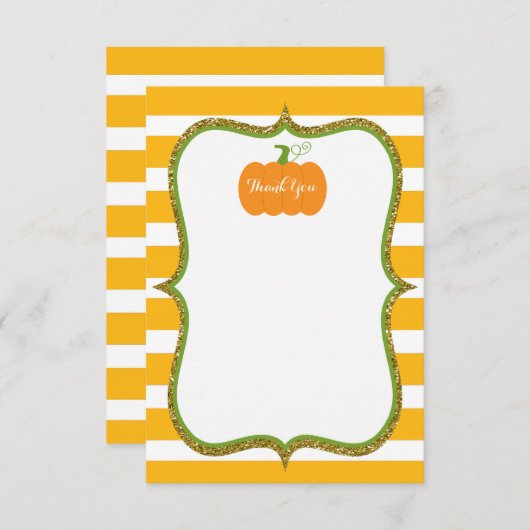 Pumpkin Herfst Hartelijk dank voor uw creditcard v Notitiekaartje (Voorkant / Achterkant)