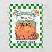 Pumpkin-Herfst Harvest-Seed Packet Briefkaart (Voorkant)
