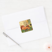 Pumpkin Herfst Harvest Vierkante Sticker (Envelop)