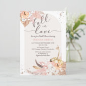 Pumpkin Herfst in Love Bridal Shower Invitation Bo Kaart (Staand voorkant)