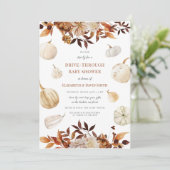 Pumpkin-Herfst najaar Rust door Baby shower Kaart (Staand voorkant)