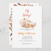 Pumpkin Herfst oh baby shower uitnodiging (Voorkant / Achterkant)