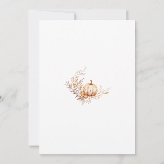 Pumpkin Herfst picknick uitnodiging (Achterkant)