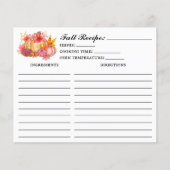 Pumpkin Herfst Recipe Kaart (Voorkant)