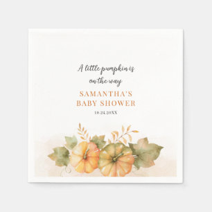 Pumpkin Herfst Rust Leaves Girls Baby shower Servet