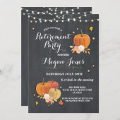 Pumpkin Herfst Rustic Chalk Invite Kaart (Voorkant / Achterkant)