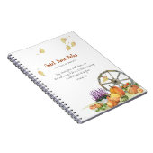 Pumpkin Herfst Rustic Monogram Quiet Time Notitieb Notitieboek (Rechterzijde)