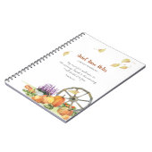 Pumpkin Herfst Rustic Monogram Quiet Time Notitieb Notitieboek (Linkerzijde)