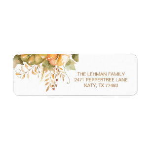 Pumpkin Herfst Thanksgiving Envelope Stickers Rust