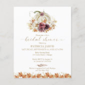 Pumpkin Herfst Vrijgezellenfeest Budget Uitnodigin Flyer (Voorkant)