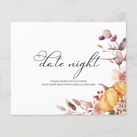 Pumpkin Herfst Vrijgezellenfeest Datum Nachtelijke (Voorkant)