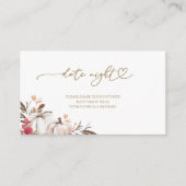 Pumpkin Herfst Vrijgezellenfeest Datum Nachtelijke Informatiekaartje (Voorkant)