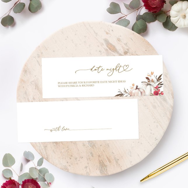 Pumpkin Herfst Vrijgezellenfeest Datum Nachtelijke Mini Visitekaartjes (Creator heeft geüpload)