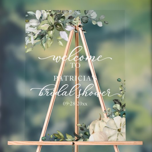 Pumpkin Herfst Vrijgezellenfeest Welkomstbord Acryl Bord (Neutraal)