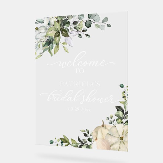 Pumpkin Herfst Vrijgezellenfeest Welkomstbord Acryl Bord (Hoek)