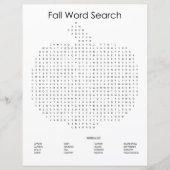 Pumpkin Herfst Word Search (Voorkant)