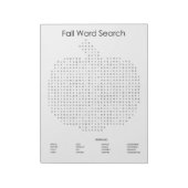 Pumpkin Herfst Word Search Notitieblok (Linkerzijde)