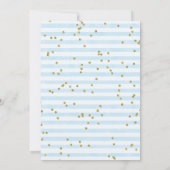 Pumpkin Het is een Baby shower-blauwe uitnodiging (Achterkant)