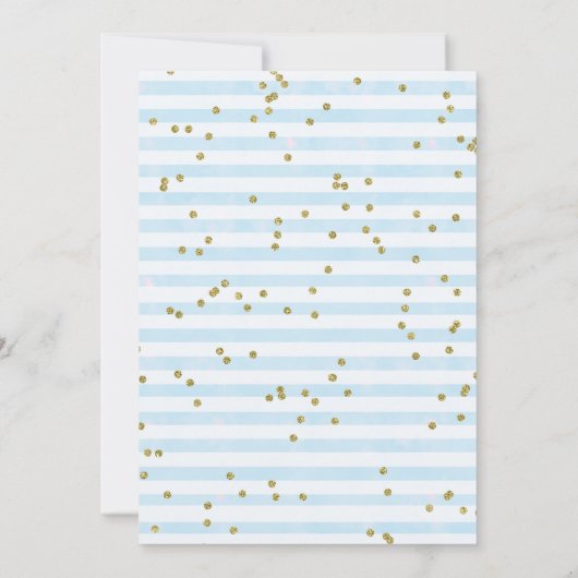 Pumpkin Het is een Baby shower-blauwe uitnodiging (Achterkant)