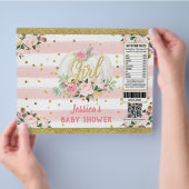 Pumpkin Het is een Girl Baby shower Chip Bag Wrapp Flyer (Hand)