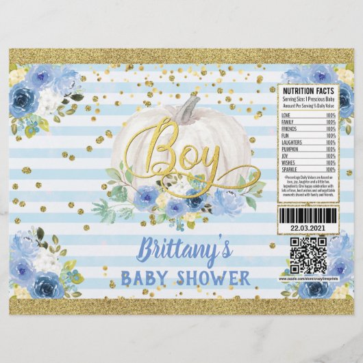 Pumpkin Het is een padvinder uit Baby shower. Flyer (Voorkant)