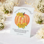 Pumpkin Hoe groot is mama's Belly Game Reclamebord Met Voetstuk