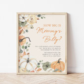 Pumpkin Hoe groot is mama's buikdouche Spelbord Poster