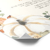 Pumpkin Hoe groot is mama's buikdouche Spelbord Poster (Hoek)